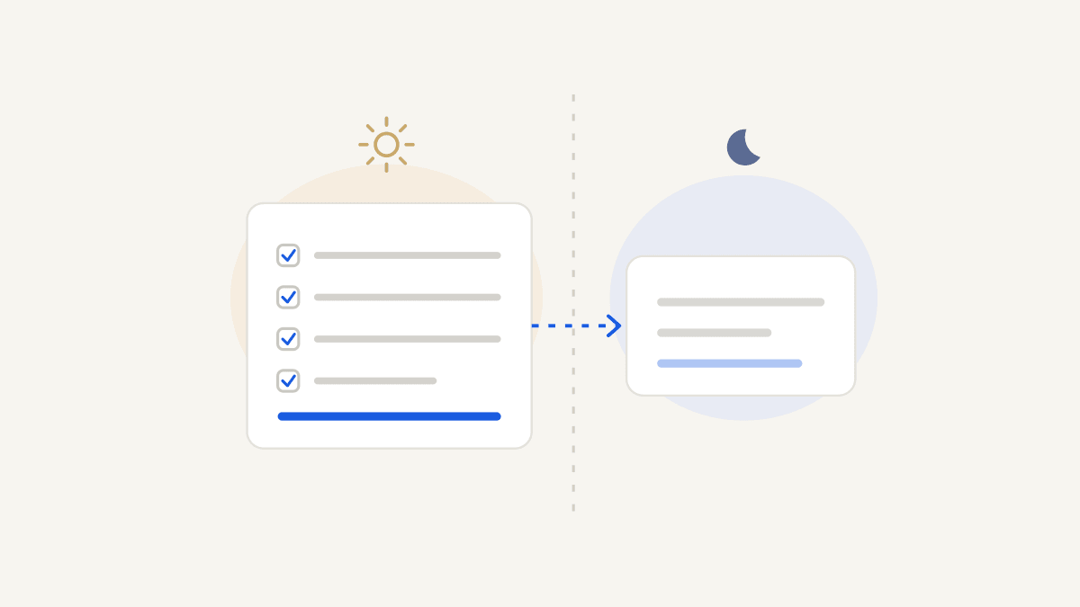 Evening Reset — a shutdown ritual for the work you did not finish